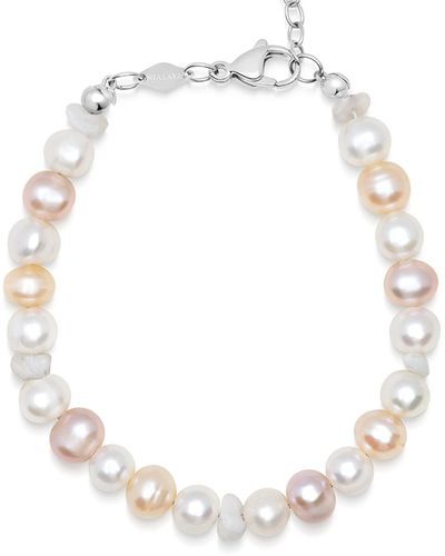 Nialaya Pastel Pearl Bracelet - Metallic