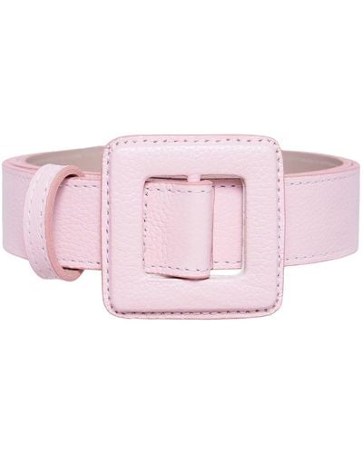 BeltBe Mini Square Floater Buckle Belt - Pink