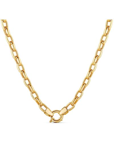 770 Fine Jewelry Round Link Chain Necklace With Clasp - Metallic