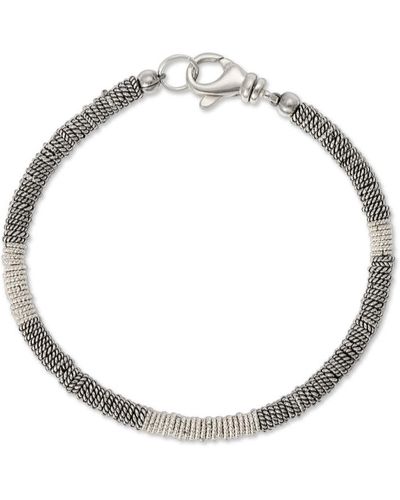 NAiiA Paris Oxidized Sterling Bracelet - White