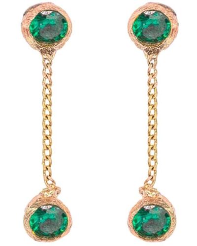 Lily Flo Jewellery Stardust Diamond Chain Stud Earrings - Metallic