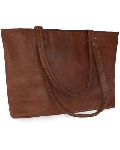 VIDA VIDA Vida Vintage Leather Tote Bag - Brown
