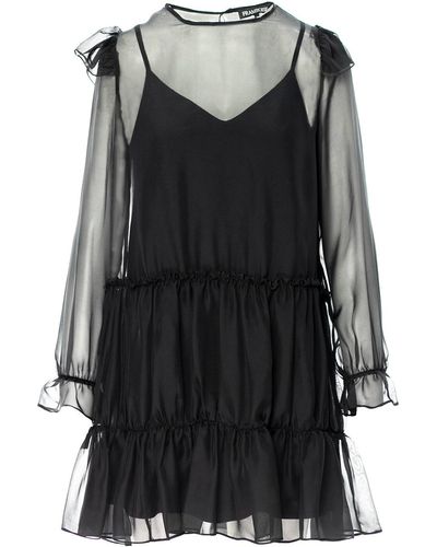 Framboise Clarissa Short Silk Dress - Black