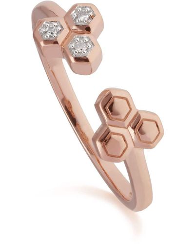 Gemondo Diamond Trilogy Open Ring In - Pink