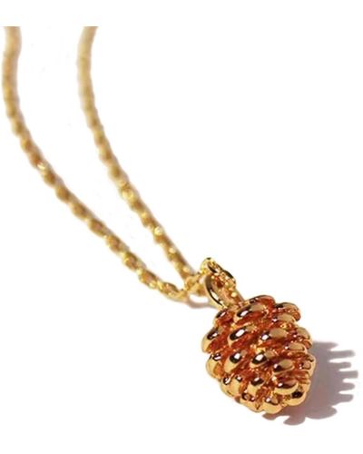 Classicharms Pinecone Pendant Necklace - Metallic