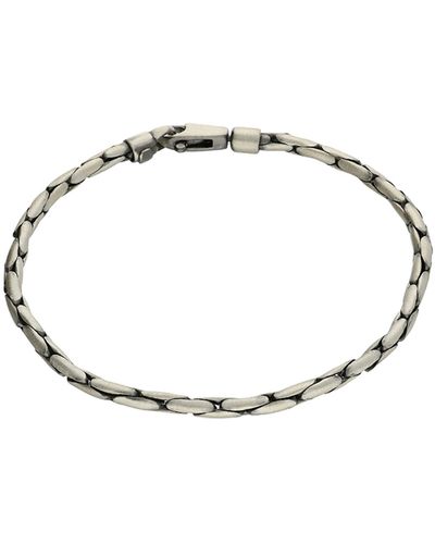 Kaizarin Men's Oxidised Silver Bracelet - Metallic