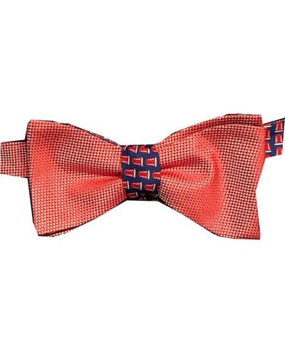 Lazyjack Press The Mullet Reversible Bow Tie In - Red