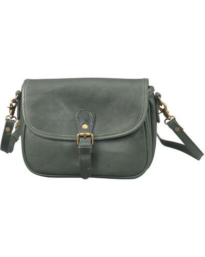 Rimini Leather Saddle Bag 'daniela' - Green