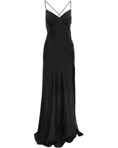 ROSERRY Seville Satin Gown In - Black