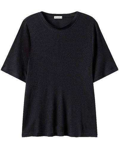SILK LAUNDRY Ribbed T-shirt - Black
