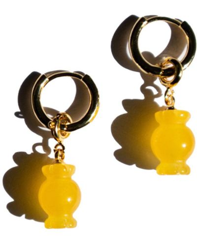 seree Bonbon Jade Stone Charm Earrings - Multicolor