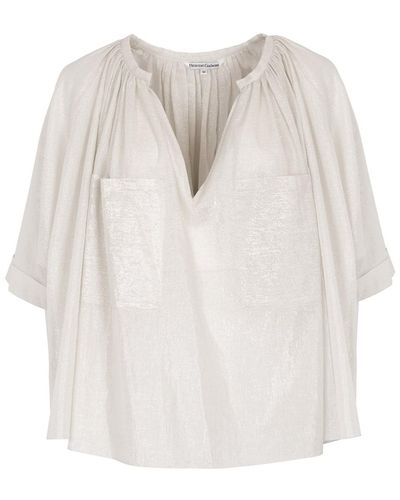 Helene Galwas Giovanna Blouse Natural - Gray