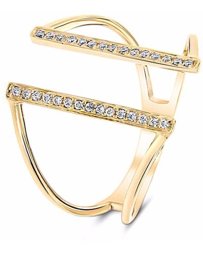 Cosanuova Bridge Diamond Ring 18k Yellow - Metallic