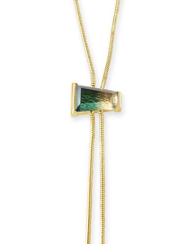Glamrocks Jewelry Delano Bolo Green Quartz - Metallic