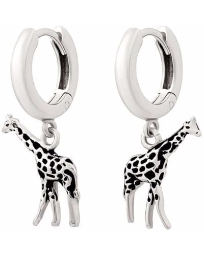 Cartilage Cartel Giraffe huggie Earrings - Metallic