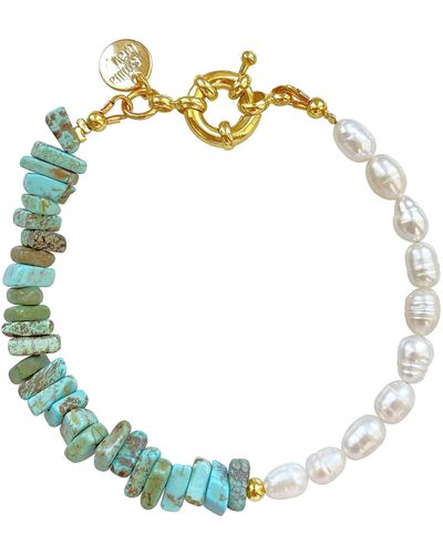 Smilla Brav Turquoise Pearl Bracelet Ibiza - Blue