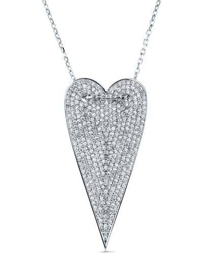 Cosanuova Long Heart Necklace - White