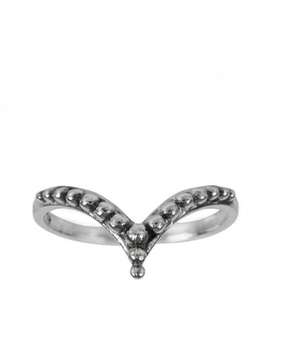 Charlotte's Web Jewellery Raja Silver Stacking Ring - Metallic