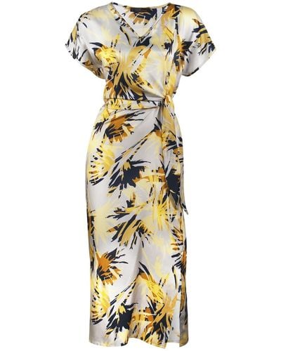 Me & Thee Hoity Toity Printed Silk Viscose Dress - Multicolor