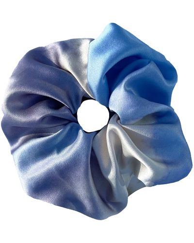 CREASE Sunrise Silk Scrunchies - Blue
