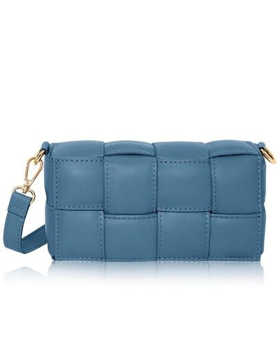 Betsy & Floss Serena Woven Crossbody Handbag In Denim - Blue