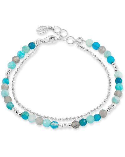 Dower & Hall Ocean Orissa Bracelet In Sterling - Blue
