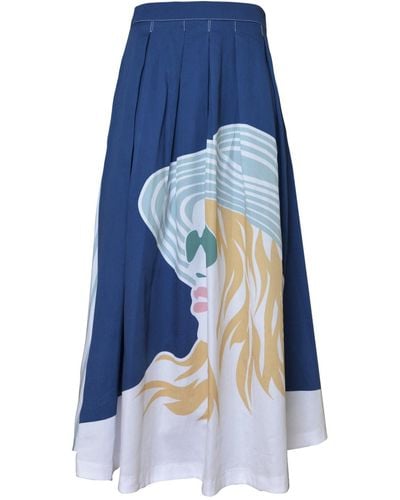 My Pair Of Jeans Viky Maxi Skirt - Blue