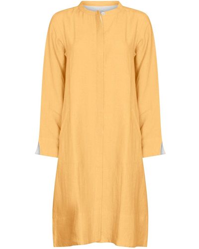 NoLoGo-chic Super Mix Coat Dress Linen - Yellow