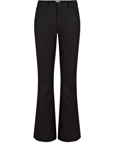 Boutique Kaotique Flared Wool Trousers - Black