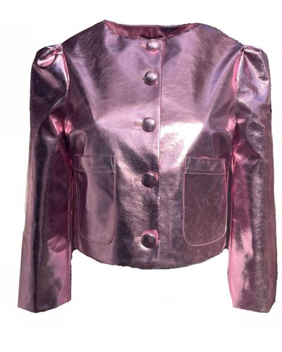Madeleine Simon Studio The Mighty Little Pink Vegan Jacket - Purple