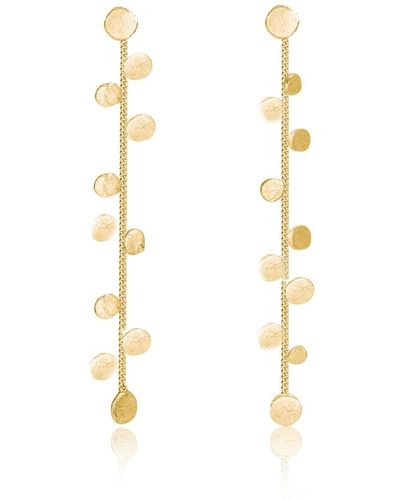 Lily Flo Jewellery Cluster Of Stars Long Drop Earrings - Metallic