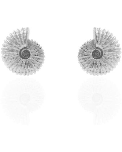 Lee Renee Ammonite Earrings - Metallic