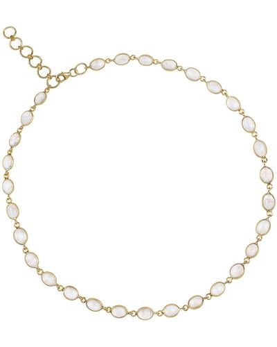 Amadeus Luna Moonstone Chain Necklace - Metallic
