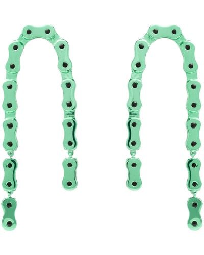 Lavani Jewels Vallecas Chain Earrings - Green
