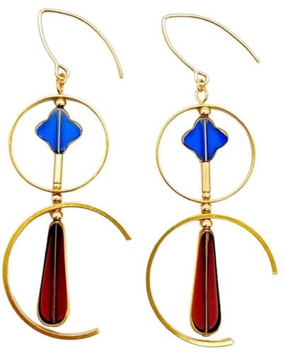 Aracheli Studio Geometric Art Four Point Star Earrings - Blue