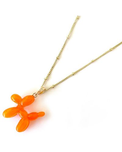 Ninemoo Balloon Poodle Necklace Orange
