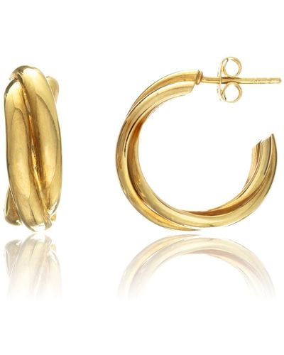 Auree Knightsbridge Yellow Vermeil Triple Hoop Earrings - Metallic
