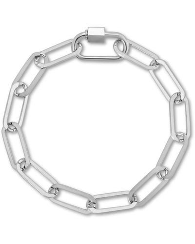 NAiiA Lima Sterling Paperclip Chain Bracelet - White