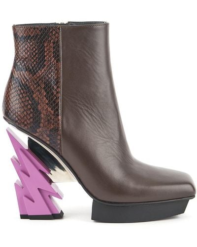 United Nude Glam Square Boot - Brown