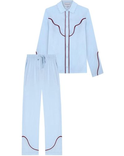 Selia Richwood Texas Long Pyjama Set - Blue