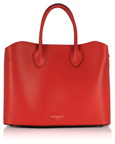 Le Parmentier Jackie Leather Tote Bag - Red