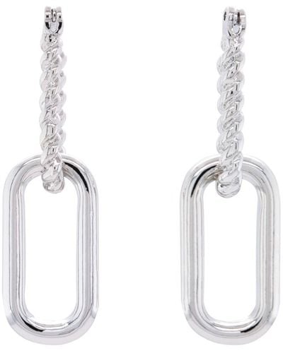 Undefined Jewelry Chain Link Earrings - Metallic