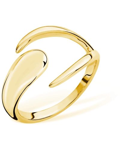 Lucy Quartermaine Open Luna Ring In Gold Vermeil - Metallic