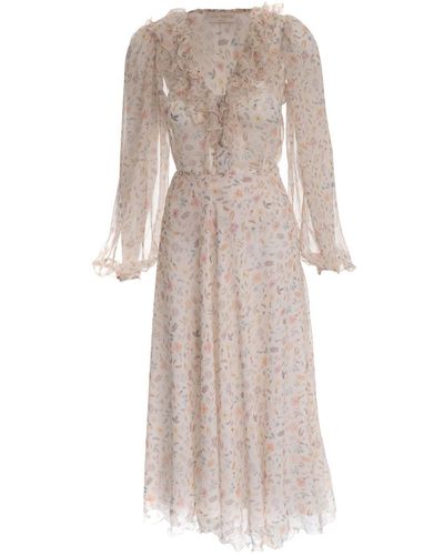 Sofia Tsereteli Long Dress In Angel Fabric - Natural