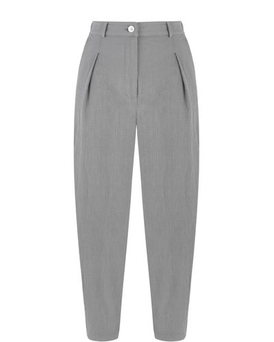 Nocturne High Waisted Trousers - Grey