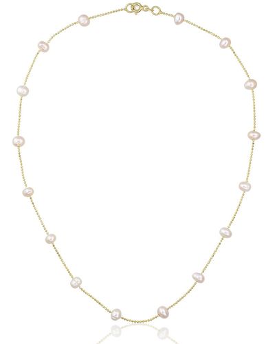 Elle Macpherson In Between Pearls Necklace - Metallic