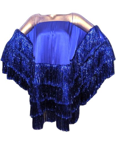 Julia Clancey Luxe Kitty Electric Blue Frou Dress