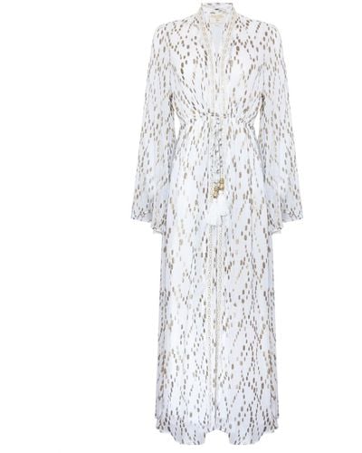 Sophia Alexia Bora Bora Gold Glow Kimono - White