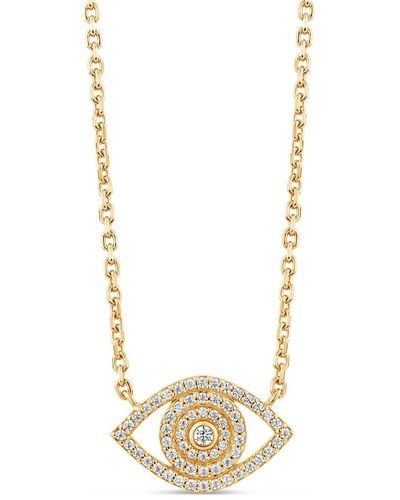 SALLY SKOUFIS Protection Necklace With Made White Diamonds In Gold - Metallic