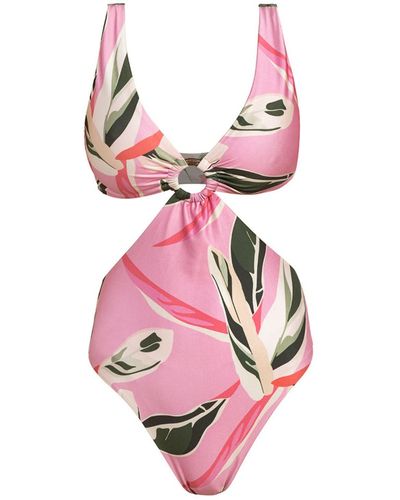 Cliché Reborn Dominicana Cutout Ring Detail One Piece Swimsuit - Pink